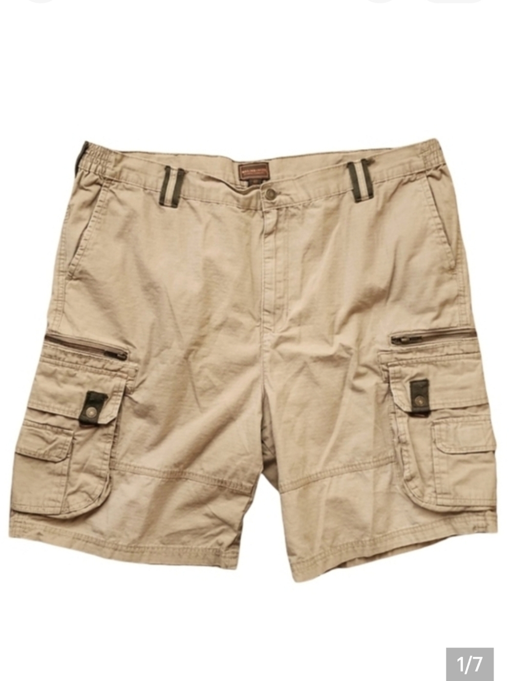Boulder Creek Men's Size 44 BIG‎ Ripstop Tan Cargo Shorts